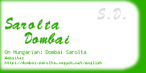 sarolta dombai business card